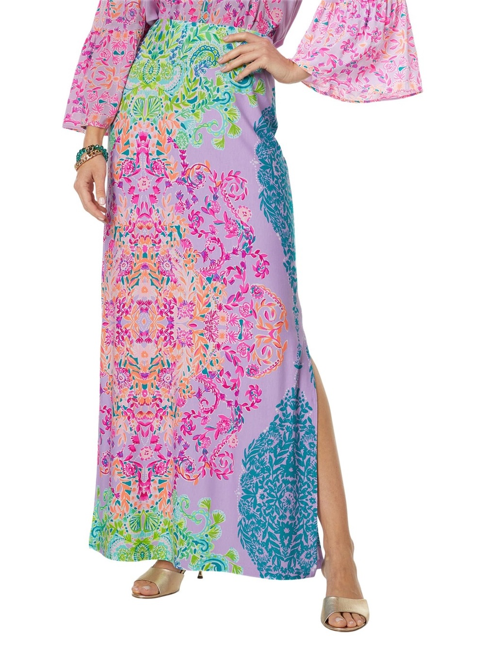 Lilly Pulitzer Inex Maxi Skirt in Multi Sunshine Vibes Size M